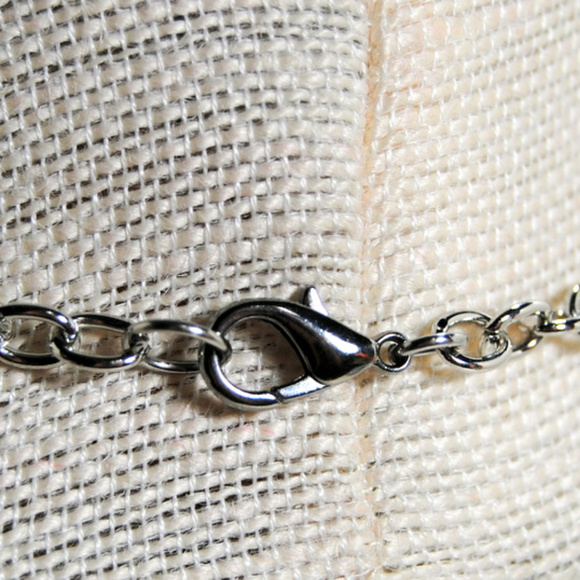 Necklace Silver Filigree Heart Bronze Key - Picture 4 of 6